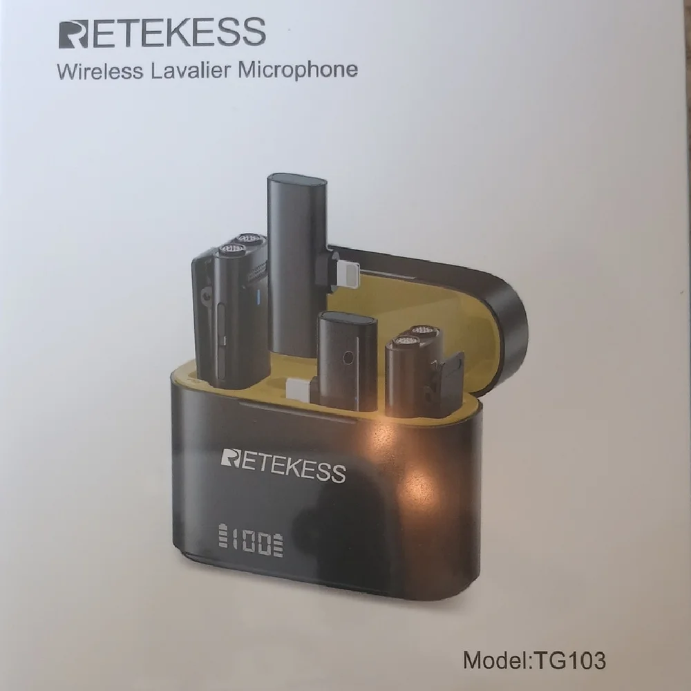 Retekess Wireless 2-in-1 Lavalier Microphone TG103